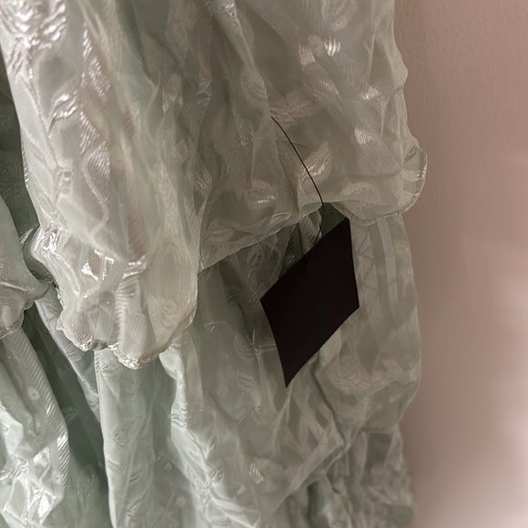 Lulu’s Pale Sage Tiered Corset Evening Gown - Picture 9 of 12